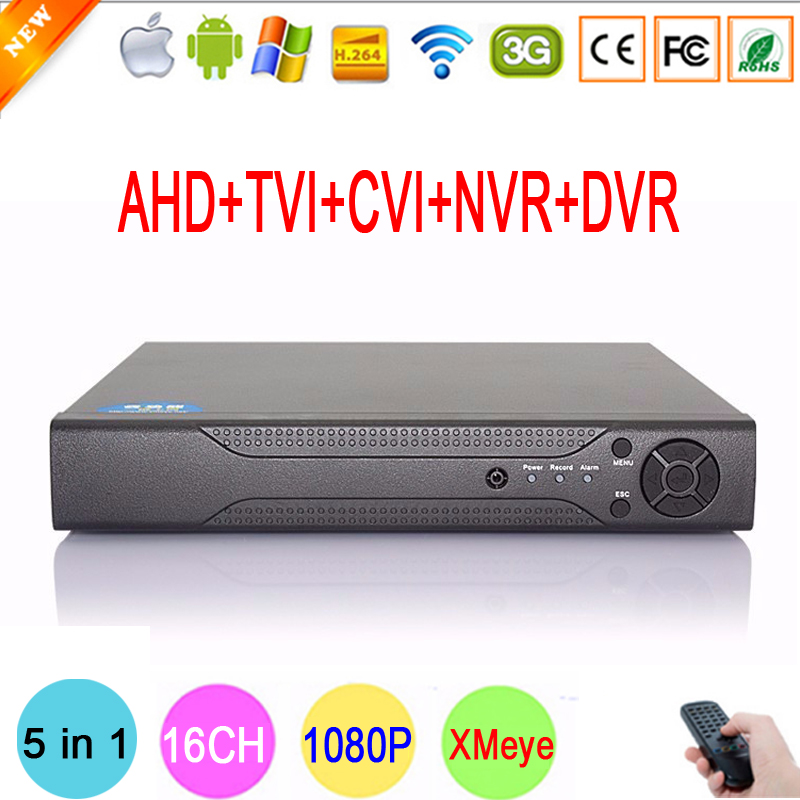   XMeye Hi3531D H265 + 5MP 16CH 16 ä 6 in 1 ̺긮 WIFI TVi CVI NVR AHD CCTV DVR   ڴ